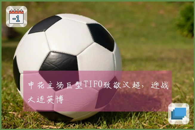 申花主场巨型TIFO致敬汉超，迎战大连英博
